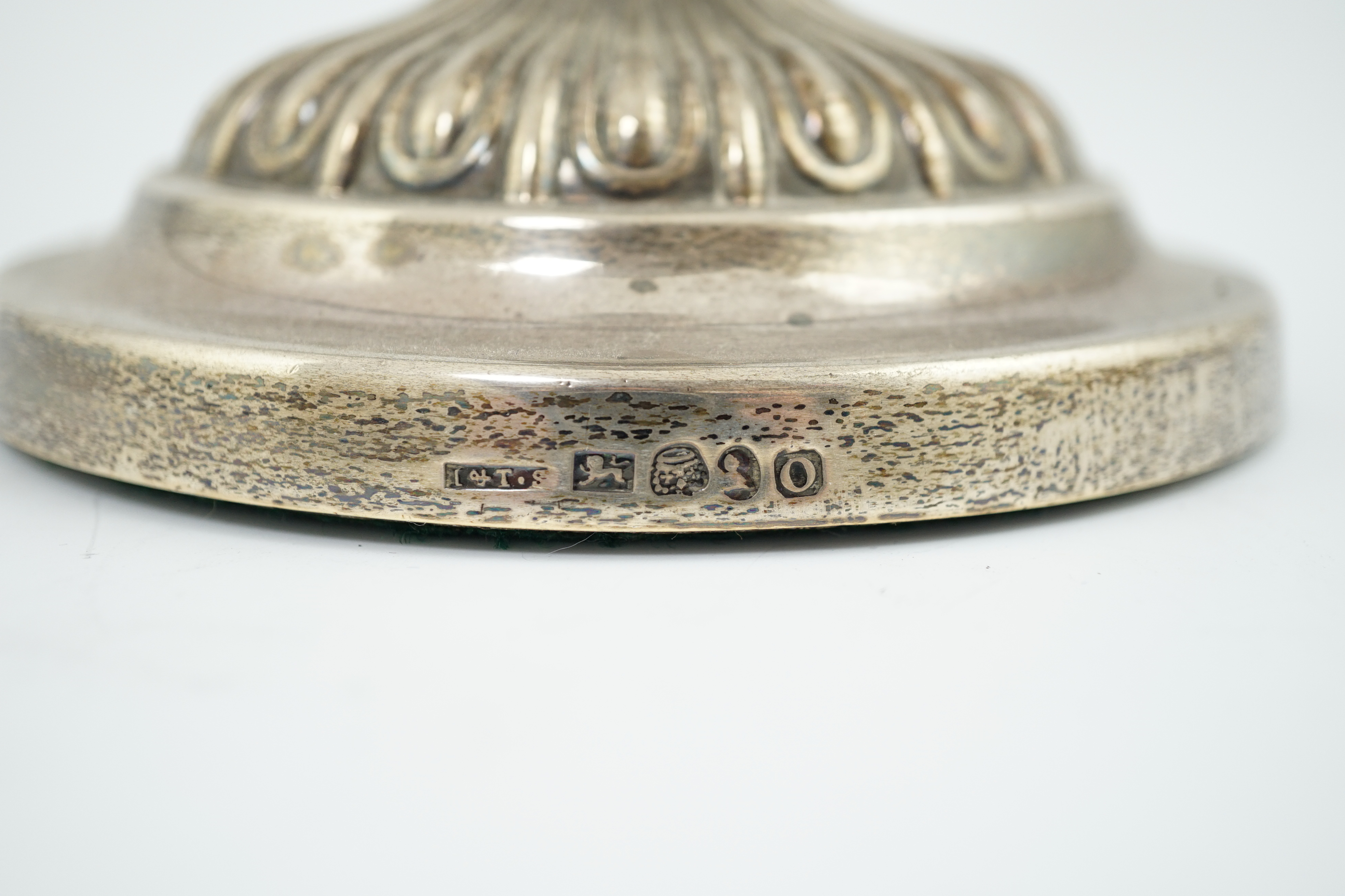 A George III silver candlestick, by John & Thomas Settle